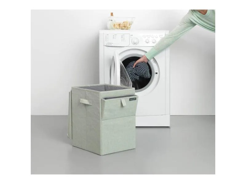 Brabantia Wäschesammler stapelbar, 35 Liter, Hellgrün