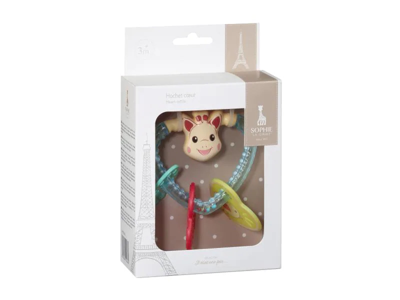 Sophie la girafe Beissring Herzen bunt