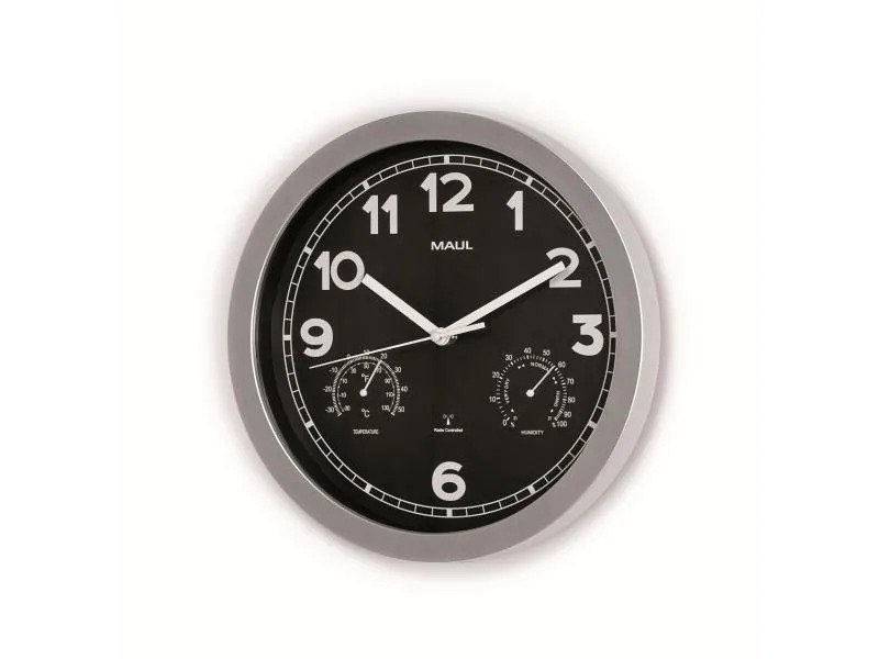 Maul Wanduhr MAULdrive Ø 30 cm Silber/Schwarz