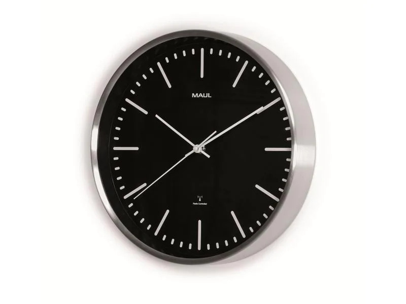 Maul Wanduhr MAULfly Ø 30 cm Schwarz/Silber