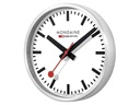 Mondaine Wanduhr Quartz Ø 40 cm, Silber/Weiss