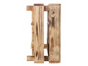 Holz Zollhaus Flaschenregal Vintage für 12 Flaschen, Kiefer geflammt