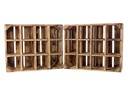 Holz Zollhaus Flaschenregal Vintage für 12 Flaschen, Kiefer geflammt