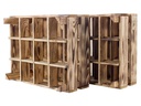 Holz Zollhaus Flaschenregal Vintage für 12 Flaschen, Kiefer geflammt