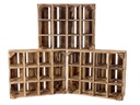 Holz Zollhaus Flaschenregal Vintage für 12 Flaschen, Kiefer geflammt