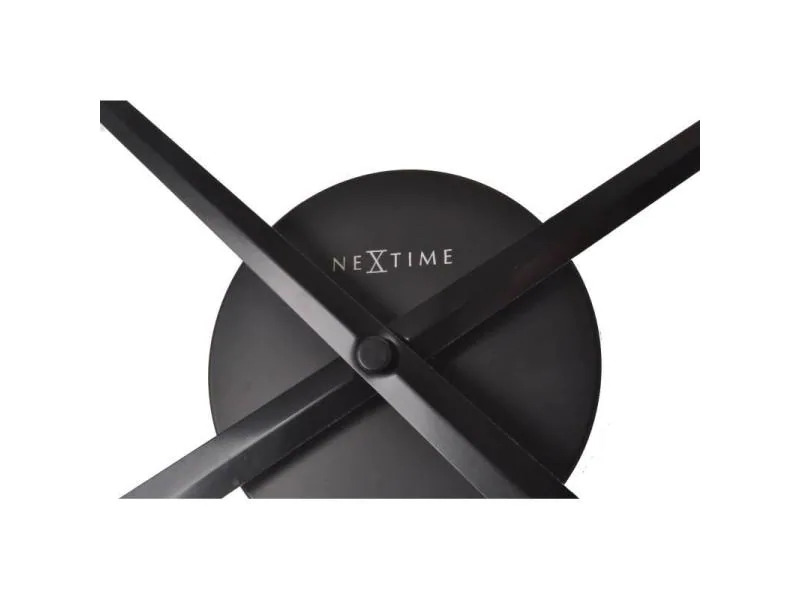 NeXtime Wanduhr Small Hands Ø 80 cm Schwarz