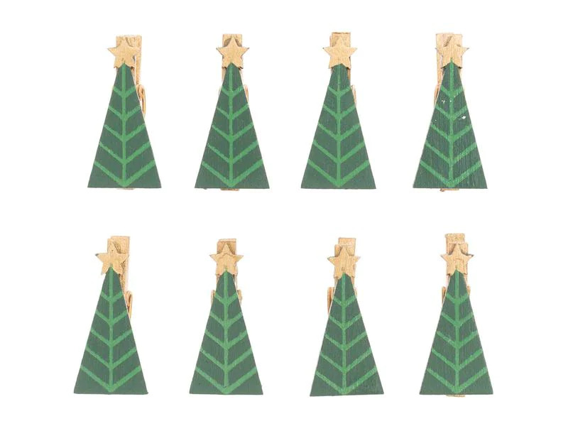 Rico Design Weihnachtsdeko Tannebaum 8 Stück, Grün