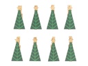 Rico Design Weihnachtsdeko Tannebaum 8 Stück, Grün