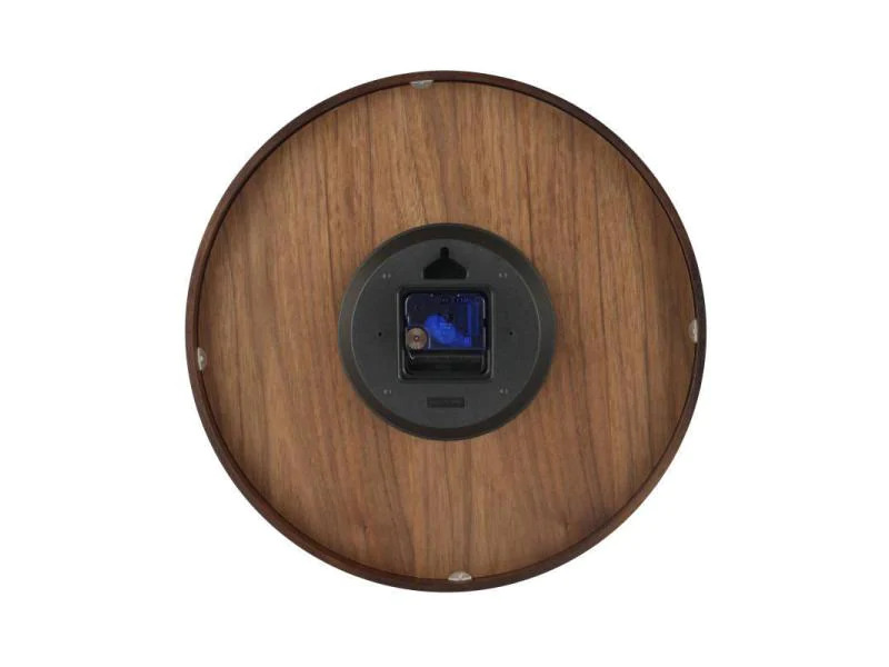 NeXtime Wanduhr Wood Wood Big Ø 53 cm Braun