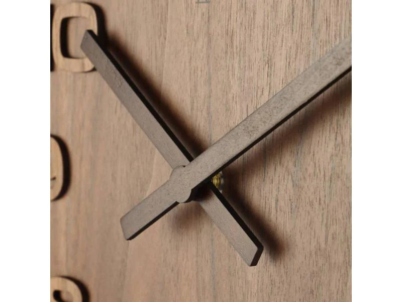 NeXtime Wanduhr Wood Wood Big Ø 53 cm Braun