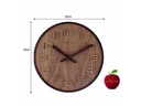 NeXtime Wanduhr Wood Wood Big Ø 53 cm Braun
