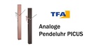TFA Dostmann Pendeluhr Picus Braun, 24.6 x 65.3 cm