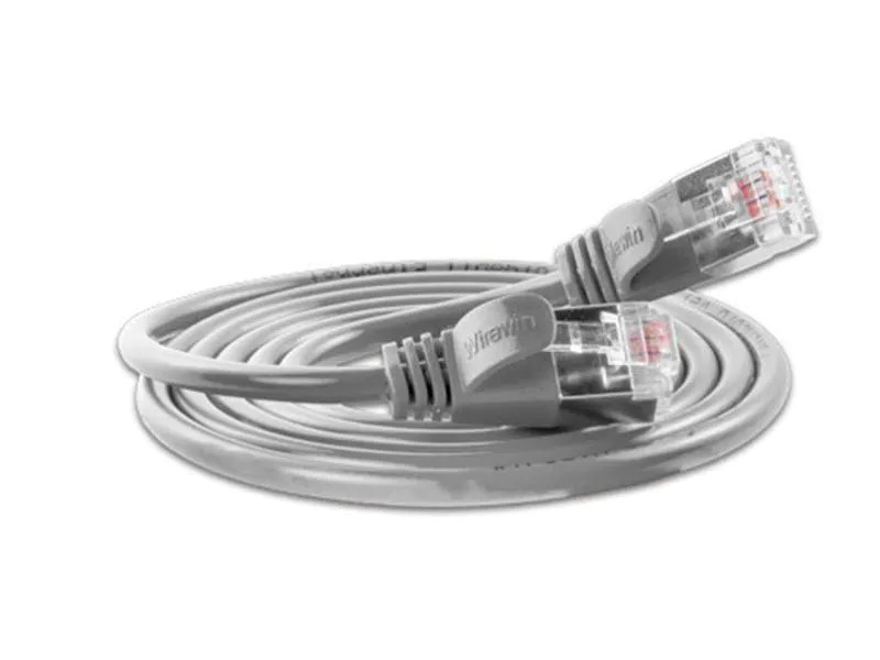 SLIM Slimpatchkabel  Cat 6, U/FTP, 0.25 m, Grau