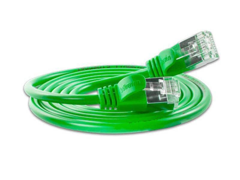 SLIM Slimpatchkabel  Cat 6, U/FTP, 0.25 m, Grün