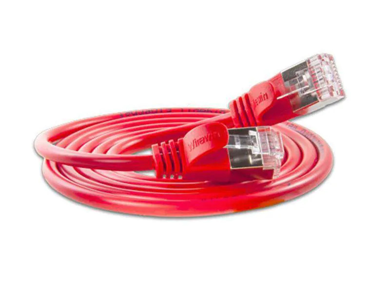 SLIM Slimpatchkabel  Cat 6, U/FTP, 0.25 m, Rot