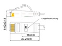 SLIM Slimpatchkabel  Cat 6, U/FTP, 0.5 m, Grün