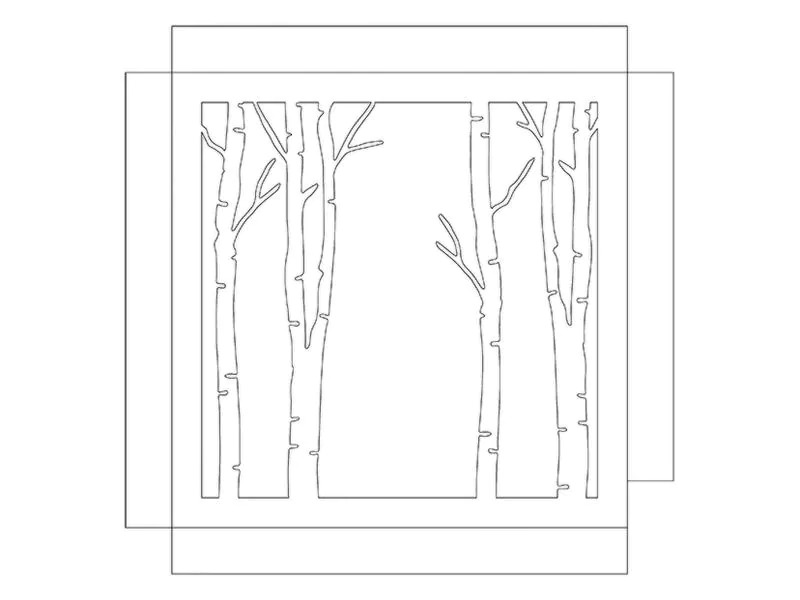 URSUS Bastelset Shadow Box Winterwald, 19 x 19 cm, 1 Stück