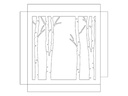 URSUS Bastelset Shadow Box Winterwald, 19 x 19 cm, 1 Stück