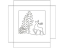 URSUS Bastelset Shadow Box Winterwald, 19 x 19 cm, 1 Stück