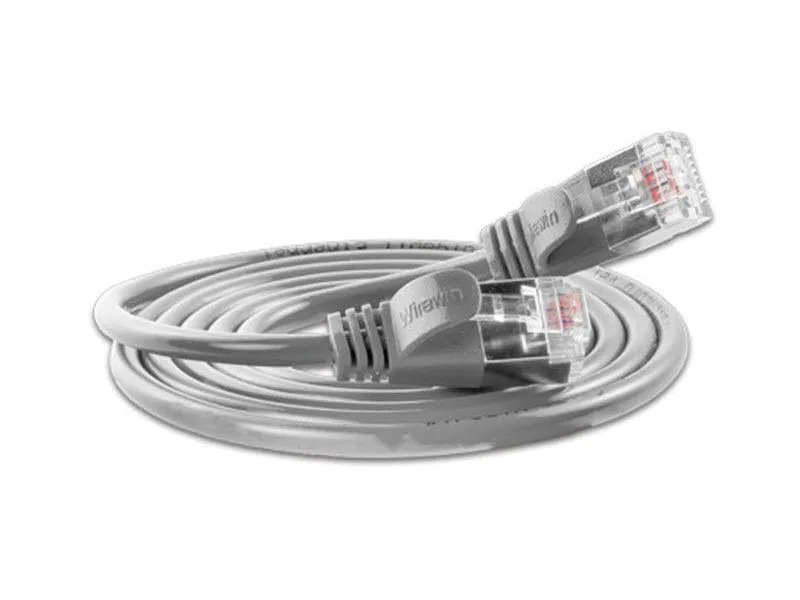 SLIM Slimpatchkabel  Cat 6, U/FTP, 1 m, Grau