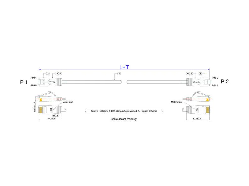SLIM Slimpatchkabel  Cat 6, U/FTP, 1 m, Grün