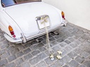 Partydeco Partyaccessoire Auto Dekoration Set 5-teilig, Braun/Weiss