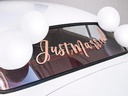 Partydeco Partyaccessoire Auto Dekoration Set Rrosegold/Weiss