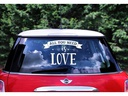 Partydeco Partyaccessoire Auto Sticker 33 x 45 cm, Weiss