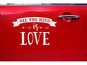 Partydeco Partyaccessoire Auto Sticker 33 x 45 cm, Weiss