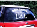 Partydeco Partyaccessoire Auto Sticker 33 x 45 cm, Weiss