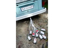 Partydeco Partyaccessoire Autodekoration Blechdose Silber/Weiss/Rot