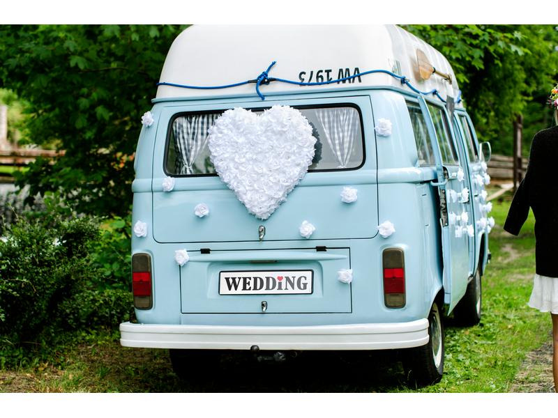 Partydeco Partyaccessoire Autodekoration Rose Selbstklebend Weiss