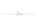 Partydeco Partyaccessoire Blumenarmband Weiss