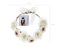 Partydeco Partyaccessoire Blumenkranz 17 cm, Weiss