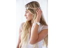Partydeco Partyaccessoire Blumenkranz 18 cm, Weiss