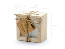 Partydeco Partyaccessoire Hochzeitsbox, Karten 9.5 x 8.5 x 6 cm, Braun