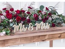 Partydeco Partyaccessoire Holzschrift Mr &amp; Mrs 50 x 10 cm, Gold