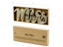 Partydeco Partyaccessoire Holzschrift Mr &amp; Mrs 50 x 10 cm, Gold