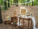 Partydeco Partyaccessoire Holzschrift Sweet Bar 37 x 10 cm, Weiss