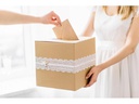 Partydeco Partyaccessoire Kartenbox 24 x 24 x 24 cm, 1 Stück, Braun