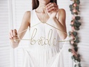 Partydeco Partyaccessoire Kleiderbügel Bride 45 x 27 cm, Gold