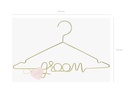 Partydeco Partyaccessoire Kleiderbügel Groom 45 x 27 cm, Gold