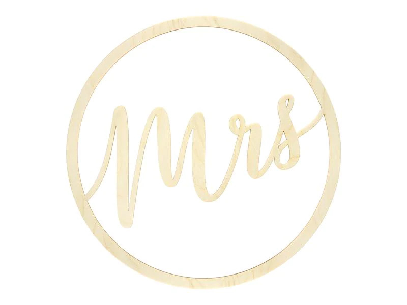 Partydeco Partyaccessoire Mrs Mr D: 38 cm, 2 Stück, Braun