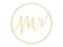 Partydeco Partyaccessoire Mrs Mr D: 38 cm, 2 Stück, Braun