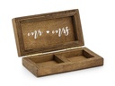 Partydeco Partyaccessoire Ring Box Hochzeit 10 x 5.5 x 2 cm, Braun