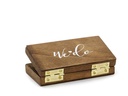 Partydeco Partyaccessoire Ring Box Hochzeit 10 x 5.5 x 2 cm, Braun