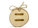 Partydeco Partyaccessoire Ringkissen Holz 4 x 6 cm, 1 Stück, Braun