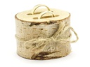 Partydeco Partyaccessoire Ringkissen Holz 4 x 6 cm, 1 Stück, Braun