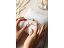 Partydeco Partyaccessoire Ringkissen mit Spitze und Rose Weiss/Rosa
