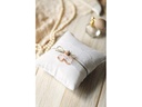 Partydeco Partyaccessoire Ringkissen mit Spitze und Rose Weiss/Rosa